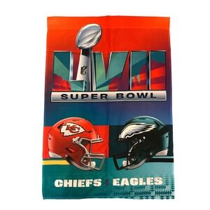 Super Bowl LVII Chiefs vs Eagles NFL Banner Flag Football Kansas City‎ Philly